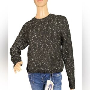 Calvin Klein Women's Long Sleeve Crewneck Metallic Sweater